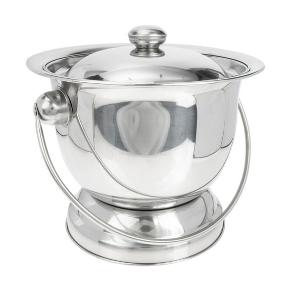 FENGGUIQU Portable Stainless Steel Urinal for Home Use with Odor Proof Lid and Carry Handle