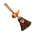 thumbnail image 4 of JISADER Car Pendant Gourd Statue Beaded Universal Wooden Car Mirror Interior Pendant brown, 4 of 9