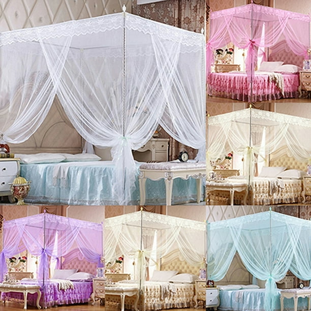 Dengjunhu 4 Corners Princess Bed Curtain Canopy Canopies For Girls Boys