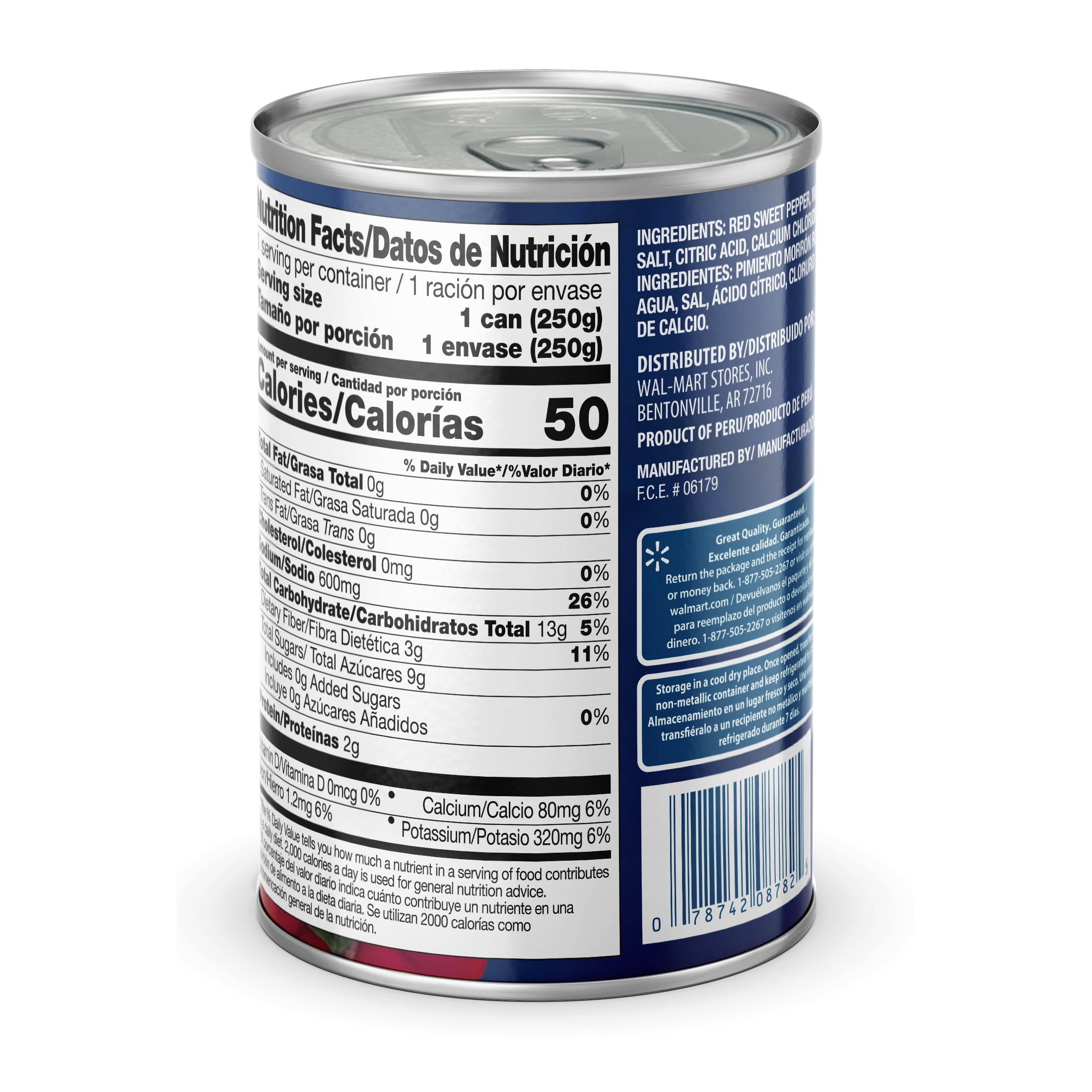 Great Value Sweet Red Peppers, 14 oz Can