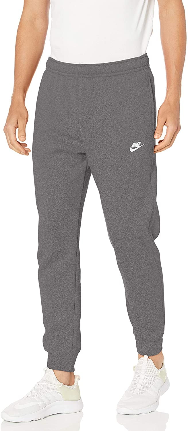 Nike Mens NSW Club Jogger Jersey Charcoal Heather/Anthracite/White Medium