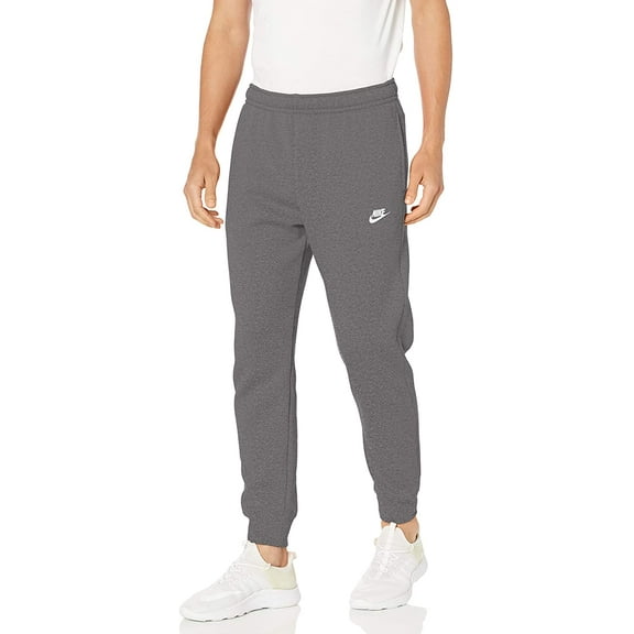 Men's Nike Sportswear Club Fleece Joggers Color: Charcoal Heather White Size: XXL