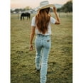 thumbnail image 5 of Wrangler Women's Light Wash Slim Fit Cowboy Cut Jeans - 1014MWZGH 3W x 32L, 5 of 5