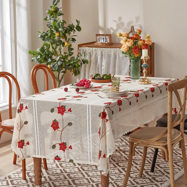 Santa Claus Festive Coffee Table Tablecloth Decoration Christmas Print Tablecloth ambience Tablecloth