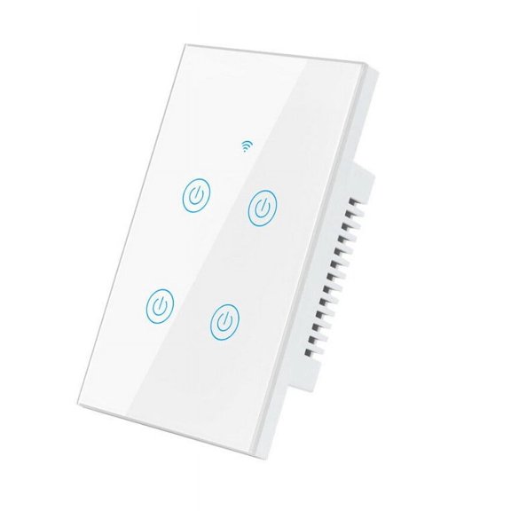 Wi-Fi Américain pour Interrupteur Tactile Mural Intelligent, Fonctionne avec Homekit, Fil Neutre, Double Mode