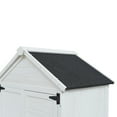 thumbnail image 4 of CQSXDA 67 Inch Spacious White Fir Wood Storage Shed with Double Doors for Outdoor Organization Solutions, 4 of 12