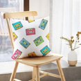 thumbnail image 5 of LALILO Throw Pillow Covers With Plastic Music Tape Doodle Colorful Cushion Cover 18" x 18", 2 Pack, 5 of 6
