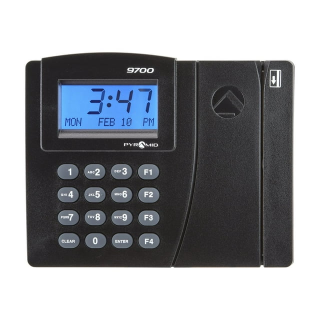 Pyramid TimeTrax Elite Swipe PSDLAUBKK - Time clock system - magnetic swipe, PIN code - 50 employees - Ethernet - black