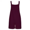 thumbnail image 5 of Ediodpoh Summer Short Rompers for Women Casual Loose Sleeveless Tie Knot Strap Jumpsuits Overalls with Pockets Women's Jumpsuit XXXL, 5 of 7