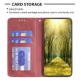 thumbnail image 4 of Case for iPhone 17 Pro Max,Rhombus Pattern Flip Wallet Leather Case with Card Holder Magnetic Closure Shockproof Kickstand Protective Phone Cases Cover,Red,For iPhone 17 Pro Max, 4 of 10