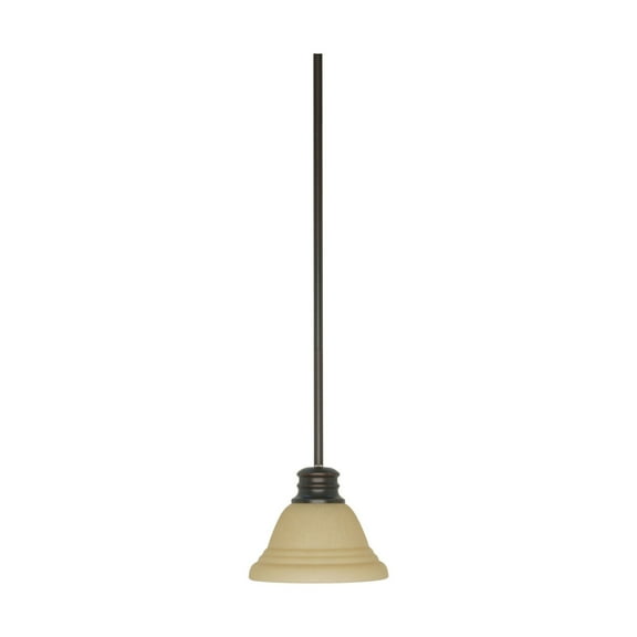 Nuvo 60-1277 - Empire  1 Light  7"  Mini Pendant  w/ Champagne Linen Washed Glass