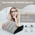 thumbnail image 2 of AIR-Portable Wedge Pillow Inflatable Cushion - Body Positioners Lightweight Wedge Pillow for Sleeping, Leg Elevation, Use in Bed, Travel, Camping, Fast Inflating Deflation (Grey), 2 of 4
