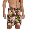 thumbnail image 2 of Sikiie Cute Pigs Sunflower Mens Pajama Shorts, Lightweight Lounge Pant with Pockets Soft Sleep Pj Shorts for Men4X-Large, 2 of 6