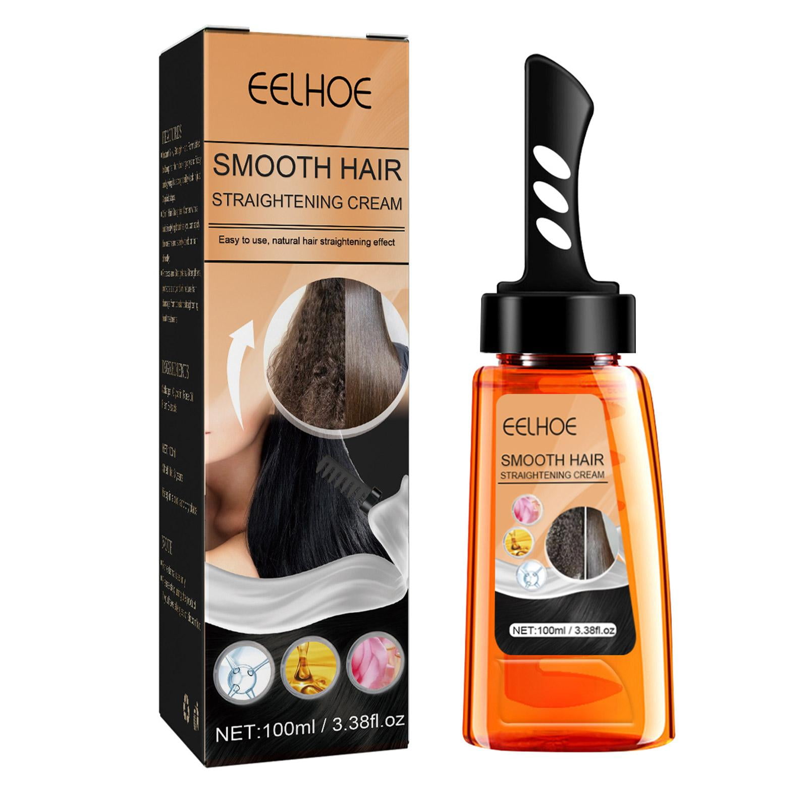 Straight Hair Cream | Smooth Hair Balm for Dry Hair | Curly Hair  Straightener Treat with Comb Moisturises, Nourishes, and Boosts Movement  and Shine for A Naturally Straight Look 