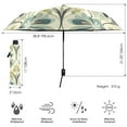 thumbnail image 3 of FORMRS Travel Umbrella Folding Auto Open Close Windproof Rain UV Protection, Beige Floral Pattern, 3 of 8