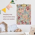 thumbnail image 6 of FMSHPON Trendy Floral Design Clipboard Hardboard Wood Nursing Clip Board and Pull for Standard A4 Letter 13x9 inches, 6 of 7
