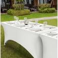 thumbnail image 4 of Mantel Utopia Kitchen de elastano de 6 pies [paquete de 2, blanco] 200 g/m², 4 of 6