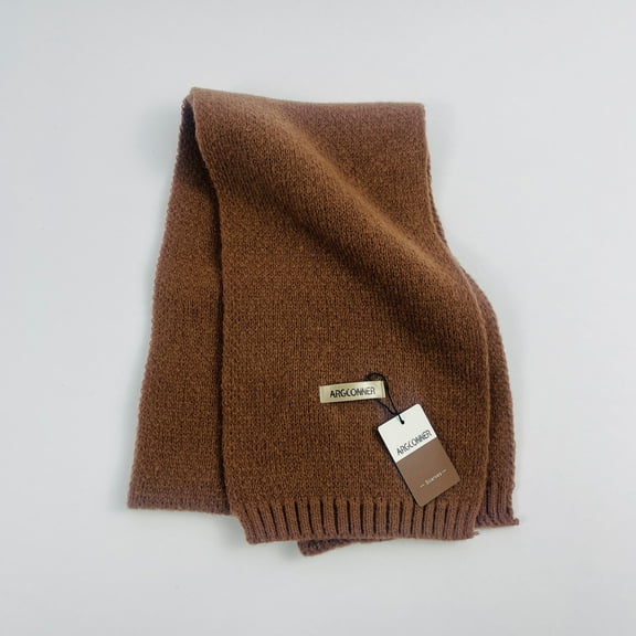 ARGCONNER 79 x 13.5 Inches Scarf Brown Knitted Warm Scarf for Men and Women
