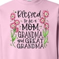 thumbnail image 3 of Inktastic Blessed to Be a Mom, Grandma, and Great Grandma Pink Flowers Adult Sweatshirt, 3 of 4