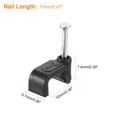 thumbnail image 2 of Unique Bargains Cable Clips with Steel Nail, 100Pack 10mm/0.39' Plastic Cable Wire Clips, Ethernet Cable Clips Nail in Cable Clips, 2 of 6