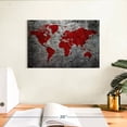 thumbnail image 3 of Elephant Stock Boulder World Map Wall Art - Horizontal Canvas Wall Art - Living Room Wall Decor - Map Canvas - Black And Gray Decor - 12" x 8", 3 of 8