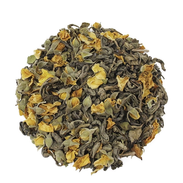 Molienda Sagrada Té Verde Jazmín, Infusión de Té Verde en Hoja Entera y Pétalos de Jazmín Orgánico, 250 Gramos