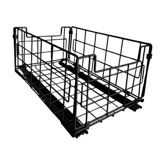 Pull Out Under Sink Storage Rack, Multi-functional Bathroom Shelf, Stainless Steel Spice Organizer with Hooks, Space-saving Kitchen Solution for Clutter-free Countertops.