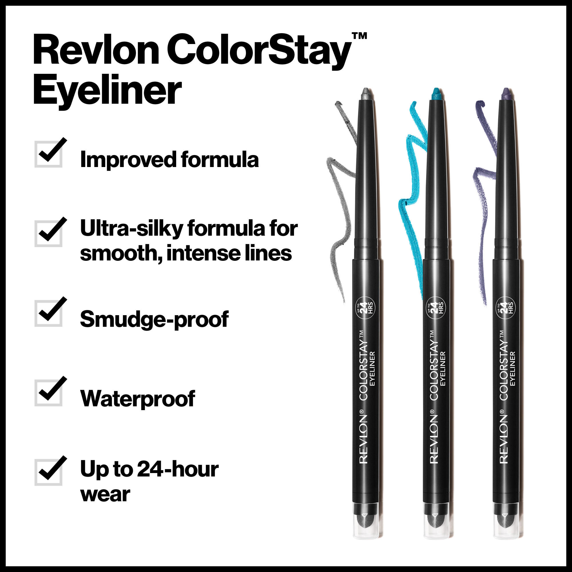 Revlon ColorStay Waterproof Eyeliner Pencil, 24HR Wear, Built-in Sharpener, 209 Black Violet, 0.01 oz - image 5 of 10