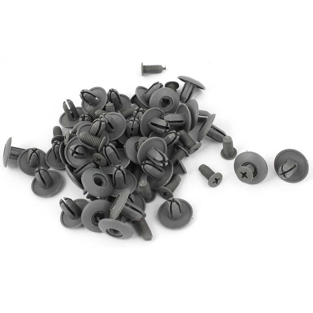 100 x 9mm Hole Dia Plastic Rivets Fastener Push Clips Black for Car Auto Fender