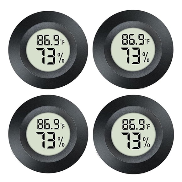 Mini higrómetro digital, termómetro y medidor, paquete de 4 unidades, JEDEW