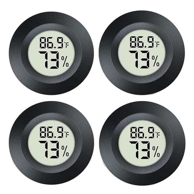 Mini higrómetro digital, termómetro y medidor, paquete de 4 unidades, JEDEW