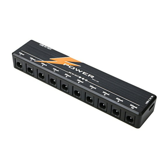 Guitar Effects Power Supply Multi-Channel Power Supply 10-Port Monoblock Effects Power Supply Effects Accessories Black,Black