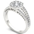 thumbnail image 2 of 1 Carat T.W. Diamond Split Shank Single Halo 10kt White Gold Engagement Ring, 2 of 4