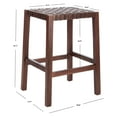 thumbnail image 6 of SAFAVIEH Capri Leather Woven Counter Stool with Footrest, Brown, 6 of 7