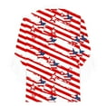 thumbnail image 4 of 4th of July Women Shirts Fourth of July Shirts Womens Womens Red White and Blue Shirts Memorial Day T-Shirts Ladies New Lace 3/4 Sleeve V-Neck Button Independence Day Printed Tops, 4 of 5