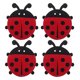 thumbnail image 1 of GOOHOCHY 4 bolsas para cubiertos de Pascua con forma de mariquita para guardar utensilios de Pascua, decoraciones de mesa, portacubiertos de boda y fundas para cubiertos., 1 of 8