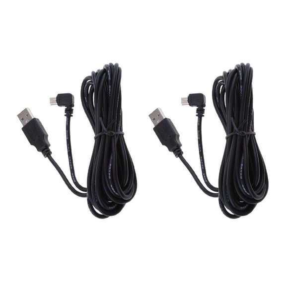 2 Unids Portátil 5 V 2A Mini Cargadores USB Cable De Derecha Bend DVR Cable De Carga De Coches Camión Accesorio Hugo cable microusb