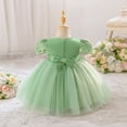 thumbnail image 6 of MEZZALL Elegant Girls Formal Dress Layered Skirt And Satin Bodice Party Gown Girls Solid Color Holiday Dresses, 6 of 9