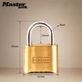 thumbnail image 4 of Candado de combinación Master Lock Candado de latón macizo Candado antirrobo Seguridad, 4 of 8