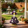 thumbnail image 3 of PiGOGI Halloween Witch Goose Outfit for 23 Inch Statue Skirt with Spooky Witch Hat Set Outdoor Porch Lawn Yard Patio Garden Party Decor, 3 of 5