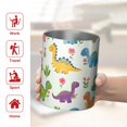thumbnail image 5 of 12oz Coffee Tumblers Colorful Dinosaurs Holding Flowers Stainless Steel Vacuum Insulated Travel Tumbler Coffee Cups Mug with Lid and Straw with Cleaning Brush for Cold & Hot Drinks, 5 of 5
