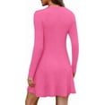 thumbnail image 6 of ZANKLEY Fall Dresses for Women 2025 Long Sleeve Crew Neck Sweater Dress, 6 of 11