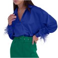 thumbnail image 1 of Blusa de manga larga con cuello en V para mujer Fridja  czfsfas4612, 1 of 9