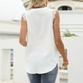 thumbnail image 4 of NJGRAE Casual Tops for Women Yoga T-Shirts for Women Tops for Women V Neck Tank Tops Lace Sleeveless Shirts Summer Casual Tunic Blouse Petite Slim Fit Shirts Women S, 4 of 7
