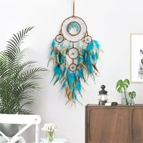 Indian-Style Dreamcatcher Ornament - 1Pcs Tree of Life Handmade Five Rings Dream Catchers Hanging Ornament for Home Bedroom Birthday Craft Dreamcatcher - Indian-Style Dreamcatcher Pendant*1