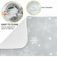 thumbnail image 3 of Christmas Gray Snowflake Dish Drying Mat for Kitchen Winter Snow Xmas Grey Microfiber Mats Absorbent Reversible Pad Large Draining ch -, 3 of 7