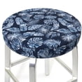 thumbnail image 3 of Vsdgher Tropical Leaves Print Stool Covers Round,Stretch Round Stool Covers Washable Stool Cushion Slipcover Elastic Chair Covers for 12-14 Inch Chair, 3 of 7