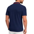 thumbnail image 5 of Men Short Sleeve Polo Shirt Athletic Breathable Classic Fit Quick Dry Performance Collared Top for Summer Sports Casual Wear, 5 of 7