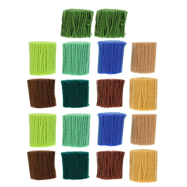 18pcs Precut Yarns Latch Hook Yarn Latch Hook Yarn Precut Colorful Yarn Bundles