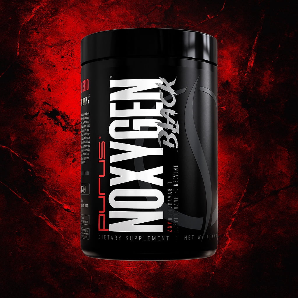 Purus Noxygen Black Unflavored Pump Preworkout Accelerator 11.3 oz